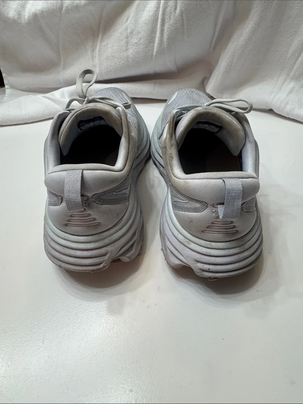 Hoka Bondi 8 Women's Light Gray Cushioned Running Shoes
